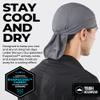 Tough Headwear Skull Caps - Head Wraps for Men - Summer Mens Dreads Do Rag - Cooling Helmet Liners - Hard Hat Liner, Du Rag - Workout, Cycling, Motorcycle Pirate Bandana Dark Gray view 2