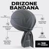 Tough Headwear Skull Caps - Head Wraps for Men - Summer Mens Dreads Do Rag - Cooling Helmet Liners - Hard Hat Liner, Du Rag - Workout, Cycling, Motorcycle Pirate Bandana Dark Gray view 3