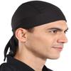 Cooling Helmet Liners - Do Rag Skull Caps for Men - Cooling Head Wraps, Hard Hat Liner - Motorcycle Pirate Bandana (Black) view 1