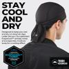 Cooling Helmet Liners - Do Rag Skull Caps for Men - Cooling Head Wraps, Hard Hat Liner - Motorcycle Pirate Bandana (Black) view 2
