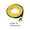 1/4" x 50' Synthetic Winch Rope w/Rock Guard + Hawse Fairlead Compatible with ATV UTV SUV Off-Road Ramsey (Blue Hawse Fairlead, Yellow Winch Rope) view 2