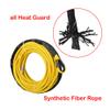 1/4" x 50' Synthetic Winch Rope w/Rock Guard + Hawse Fairlead Compatible with ATV UTV SUV Off-Road Ramsey (Blue Hawse Fairlead, Yellow Winch Rope) view 4