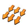 uxcell 6pcs Yellow Plastic Arrow Shape Vehicle Car Reflector Reflective Plate Sticker view 1