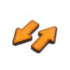 uxcell 6pcs Yellow Plastic Arrow Shape Vehicle Car Reflector Reflective Plate Sticker view 2