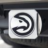 FANMATS 22717 Atlanta Hawks Chrome Metal Hitch Cover with Chrome Metal 3D Emblem view 1