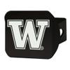 FANMATS 22841 Washington Huskies Black Metal Hitch Cover with Metal Chrome 3D Emblem view 2