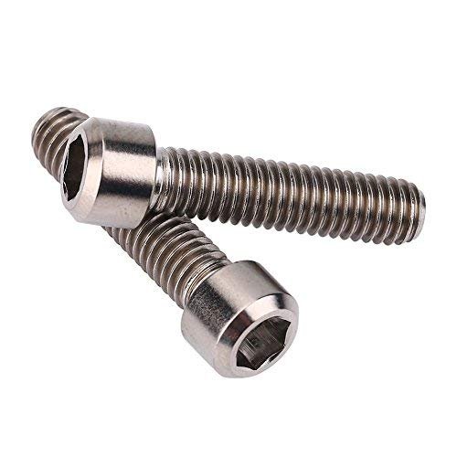 Titanium Disk Brake Bolts Hex Bolt 2Pcs M6 X 25Mm Screw Bolts for Mountain Bike ycle Disc Brake Caliper (Titanium Color)