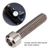 Titanium Disk Brake Bolts Hex Bolt 2Pcs M6 X 25Mm Screw Bolts for Mountain Bike ycle Disc Brake Caliper (Titanium Color) view 2
