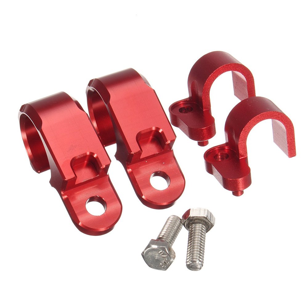 CoCocina 4pcs CNC Front & Rear Brake Line Hose Clamps Motorcycle Holder for Honda CRF250L CRF250M 12-15