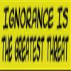 Infamous Network Ignorance Is The Greatest Threat - Small Magnetic Bumper Sticker/Decal Magnet (5.5" X 1.5") view 1