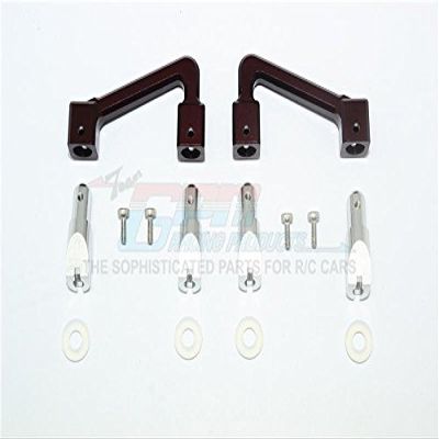 GPM For Tamiya T3-01 Dancing Rider Trike Upgrade Parts Aluminum Body Mount & Stabilizer - 14Pc Set Brown