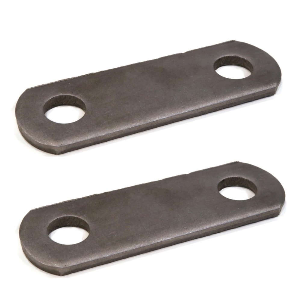 The ROP Shop | (2) Trailer Leaf Spring Shackle Straps 9/16" Holes for Boat Trailer Axle 2-Hole