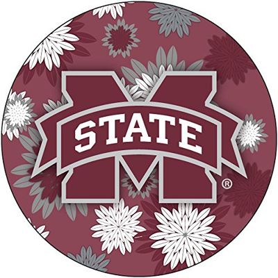 Mississippi State Bulldogs Trendy 4-Inch Round Floral Decal - Officially Licensed