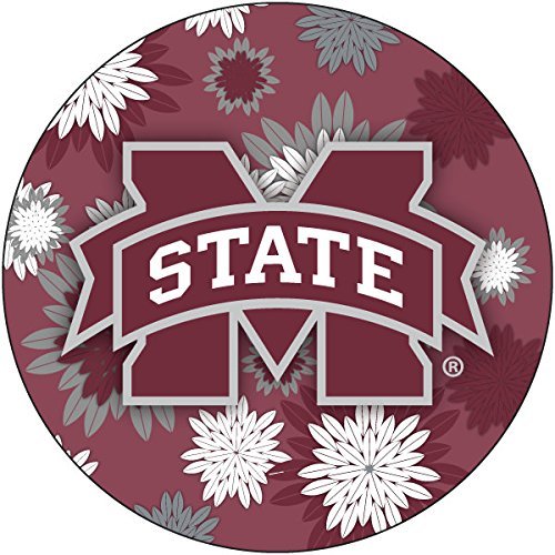Mississippi State Bulldogs Trendy 4-Inch Round Floral Decal - Officially Licensed