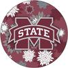 Mississippi State Bulldogs Trendy 4-Inch Round Floral Decal - Officially Licensed view 1