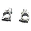 1" 25mm Handlebar M10 10mm Mirror Clamps Mount Adaptor for Harley Honda Kawasaki Suzuki Yamaha Dual Sport Cruiser Chopper Dirt Bike Cruiser ATV Off-Road Custom (Silver) view 1