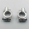 1" 25mm Handlebar M10 10mm Mirror Clamps Mount Adaptor for Harley Honda Kawasaki Suzuki Yamaha Dual Sport Cruiser Chopper Dirt Bike Cruiser ATV Off-Road Custom (Silver) view 3