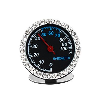 idain Car Dashboard Hygrometer - Mini Vehicle Hygrometer Decoration Air Vent Cilp (White)