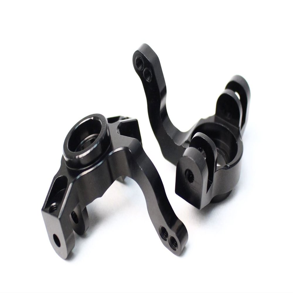 Racers Edge 1860Bk 1/10 Yeti Aluminum Front Steering Knuckles (Pair) - Black