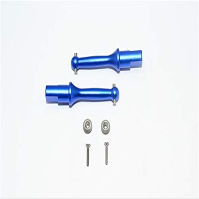 GPM For Tamiya T3-01 Dancing Rider Trike Upgrade Parts Aluminum Rear Wheel Shaft - 1Pr Set Blue