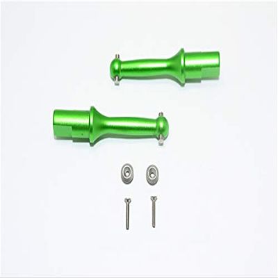 GPM For Tamiya T3-01 Dancing Rider Trike Upgrade Parts Aluminum Rear Wheel Shaft - 1Pr Set Green
