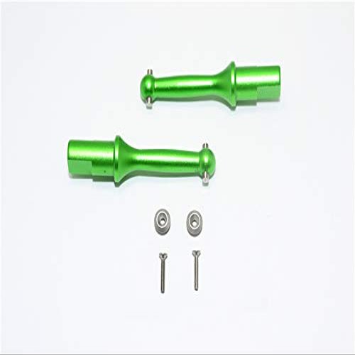 GPM For Tamiya T3-01 Dancing Rider Trike Upgrade Parts Aluminum Rear Wheel Shaft - 1Pr Set Green