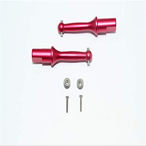 GPM For Tamiya T3-01 Dancing Rider Trike Upgrade Parts Aluminum Rear Wheel Shaft - 1Pr Set Red