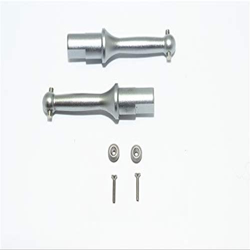 GPM For Tamiya T3-01 Dancing Rider Trike Upgrade Parts Aluminum Rear Wheel Shaft - 1Pr Set Gray Silver