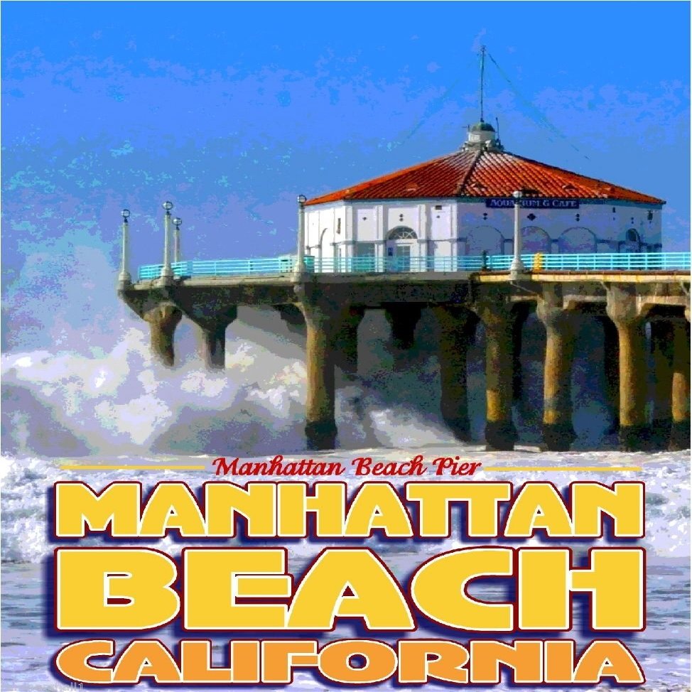 Magnet Manhattan Beach Pier California United States America Trvel Advertisement Magnet