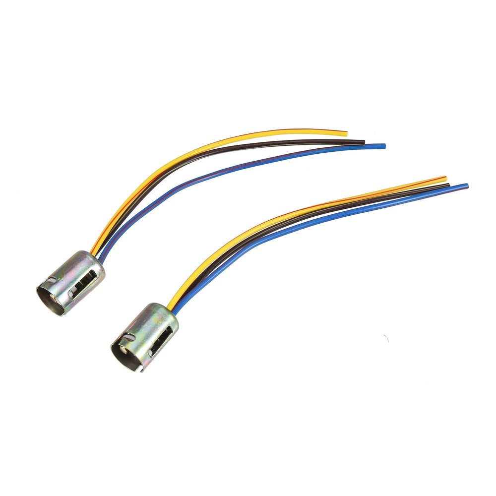 uxcell 2pcs 3 Wire 1157 LED Brake Stop Light Bulb Car Extension Socket Holder Wire Harness Connector Adapter Universal Replacement