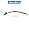 uxcell 2pcs 3 Wire 1157 LED Brake Stop Light Bulb Car Extension Socket Holder Wire Harness Connector Adapter Universal Replacement view 3