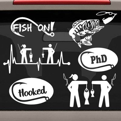 6-Count Value Pack Freshwater Fishing Decals Sticker Set E1078