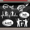 6-Count Value Pack Freshwater Fishing Decals Sticker Set E1078 view 1
