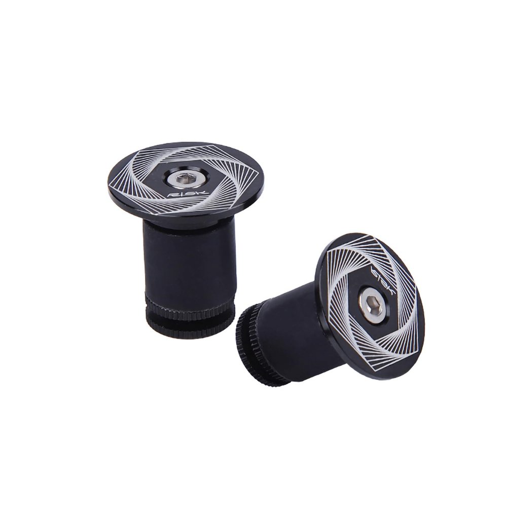 2 Pcs Handlebar Bar End Plugs, Aluminum Comfortable Handlebar Rubber Grips Accessory for Most (Circinate)
