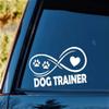 Bluegrass Decals D1123 Dog Trainer Infinity Paws Heart Dog Decal Sticker view 1