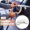 uxcell 5pcs 5inch Polishing Pad Faux Wool Buffing Waxing Pads for Automotive Car Wheels Hub Cleaner White view 2