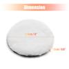 uxcell 5pcs 5inch Polishing Pad Faux Wool Buffing Waxing Pads for Automotive Car Wheels Hub Cleaner White view 3