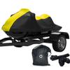 Weatherproof Jet Ski Cover Compatible with 2008-2010 SEA DOO RXP 215 / RXP 155 - Yellow/Black Color - Trailerable - Protects from Rain, Sun, and More! Includes Trailer Straps and Storage Bag view 1