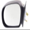Koolzap Compatible with 95-99 Tercel Rear View Mirror Manual Non-Folding Black Textured Driver Side view 4
