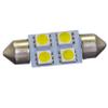 2pcs Super Bright White Car Light Bulb White 5050 4-SMD LED Map Dome Interior Light Bulb (36MM) Festoon LED Bulbs L84 view 1
