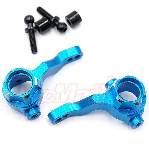 Yeah Racing Aluminum Front Steering Knuckle Set For Tamiya M07 Blue #TAMC-030BU