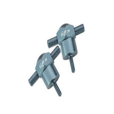 GPM For Traxxas Unlimited Desert Racer 4X4 (#85076-4) Upgrade Parts Aluminum Spare Tire Locking - 2Pc Set Gray Silver