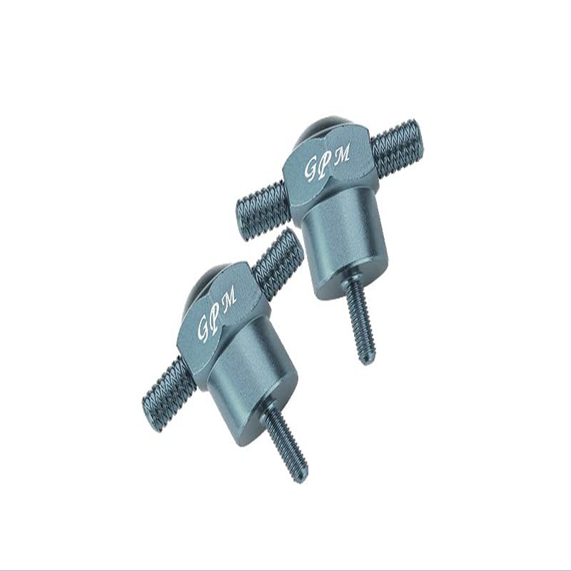 GPM For Traxxas Unlimited Desert Racer 4X4 (#85076-4) Upgrade Parts Aluminum Spare Tire Locking - 2Pc Set Gray Silver