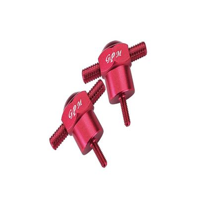 GPM For Traxxas Unlimited Desert Racer 4X4 (#85076-4) Upgrade Parts Aluminum Spare Tire Locking - 2Pc Set Red