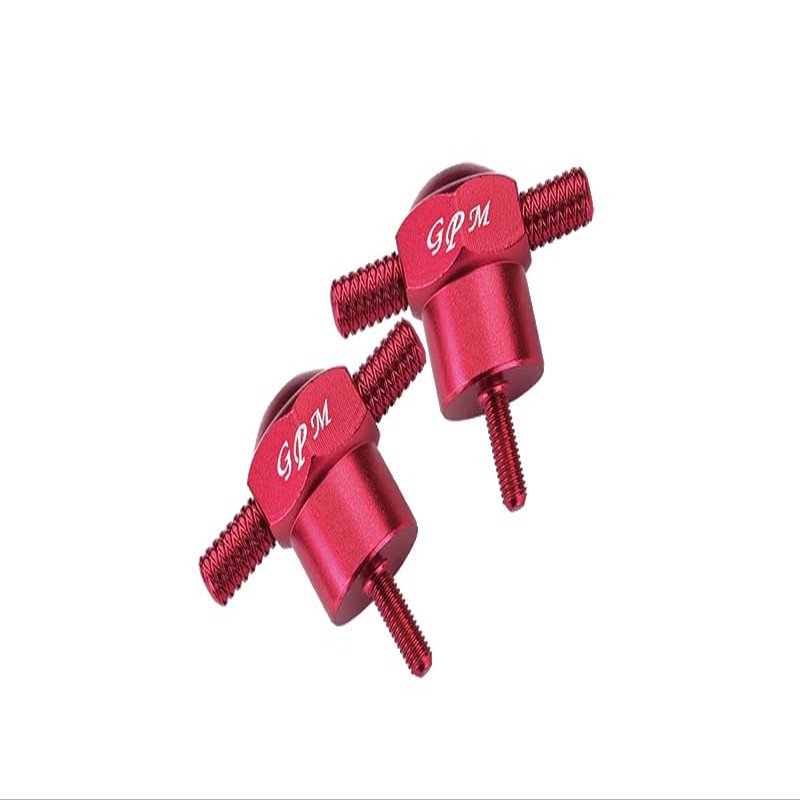 GPM For Traxxas Unlimited Desert Racer 4X4 (#85076-4) Upgrade Parts Aluminum Spare Tire Locking - 2Pc Set Red