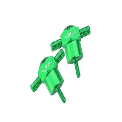 GPM For Traxxas Unlimited Desert Racer 4X4 (#85076-4) Upgrade Parts Aluminum Spare Tire Locking - 2Pc Set Green