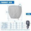 Outboard Motor Cover - Trailerable Boat Engine Protection Shield, Compatible with Mercury Yamaha Suzuki Evinrude, 600D Heavy Duty Canvas, 1 PCS (25HP-50hp) view 2