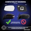 Mirror Glass with Base for 2013-2018 Altima Sedan Turn Signal Indicator for 2013-2019 Sentra 963653TH2A Right NI1325106 view 3