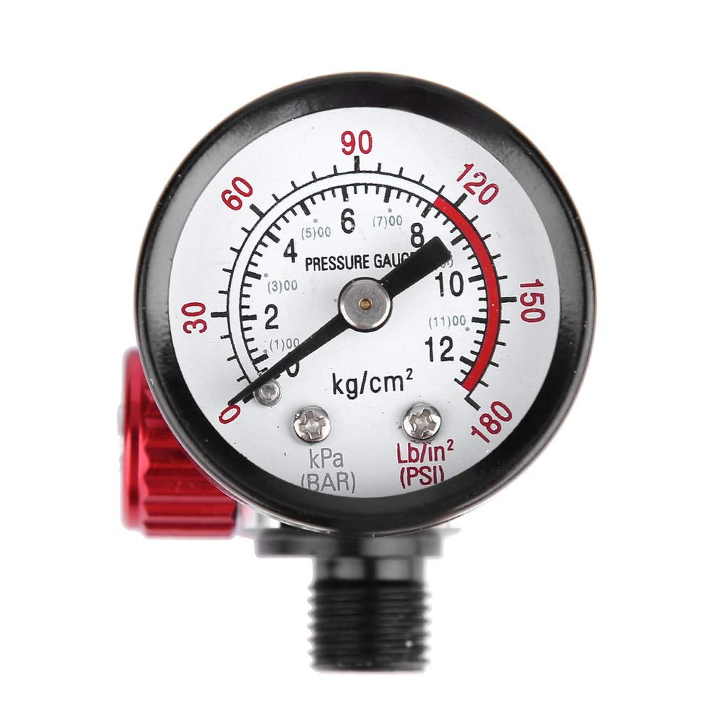 Spray Gun Regulator, Universal 1/4'' Auto Spray Gun Air Regulator with Pressure Gauge and Diaphragm Control for Pneumatic Tools Pneumatic Tools