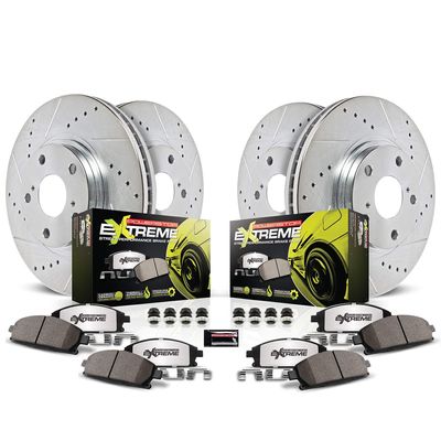 PowerStop Z26 Street Performance Brake Pad Rotor Kit Front & Rear K5801-26